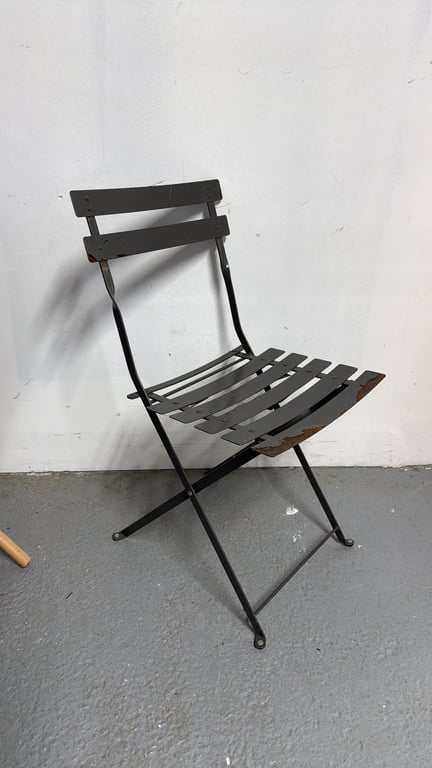 Chaise d'extérieur en métal noir - 3-4