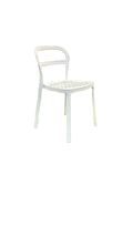 Chaise d'extérieur en métal blanc