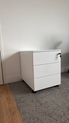 Caisson de rangement en métal avec roulettes