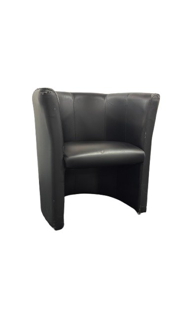 Fauteuil cuir noir
