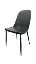 Chaise de cafétéria en polypropylène noir