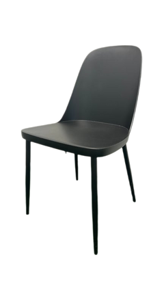 Chaise de cafétéria en polypropylène noir - 3-4