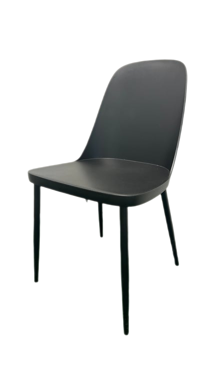 Chaise de cafétéria en polypropylène noir