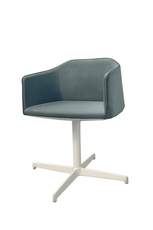 Chaise de réunion avec accoudoirs et piètement en étoile