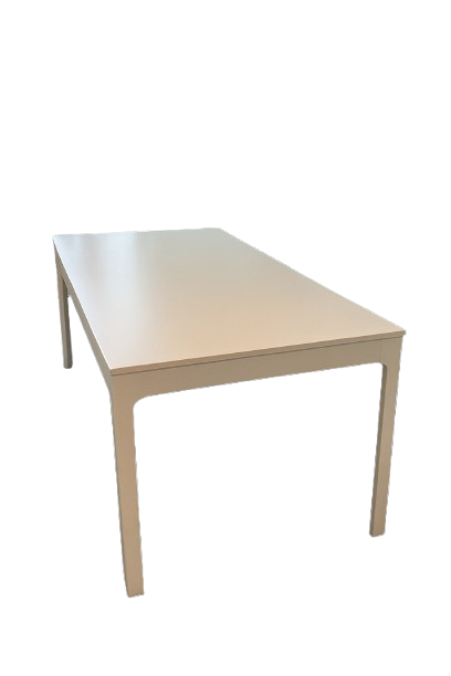 Table de réunion rectangulaire 180x90 en mélaminé blanc