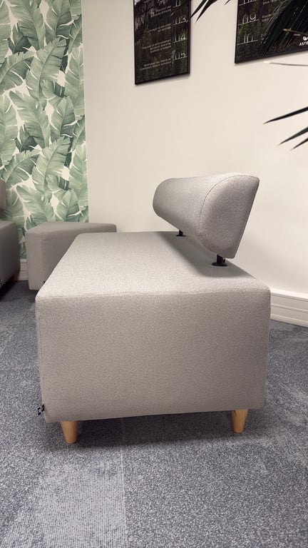 Canapé rectangulaire Harmony Lightgrey - 3-4
