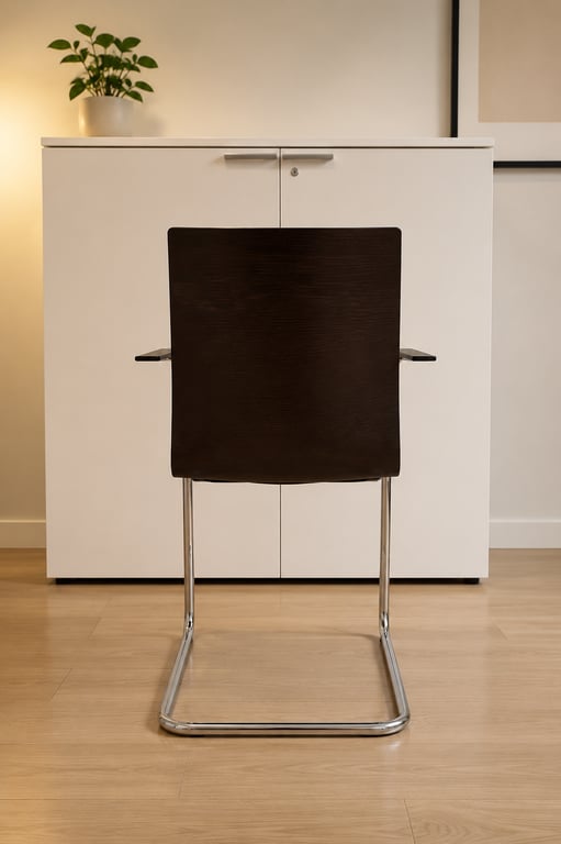 Chaise de réunion cuir noir