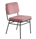 Fauteuil en Métal et Tissu Rose