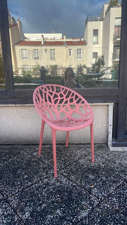 Chaise design extérieur couleur Atomic Tangerine - 3-4
