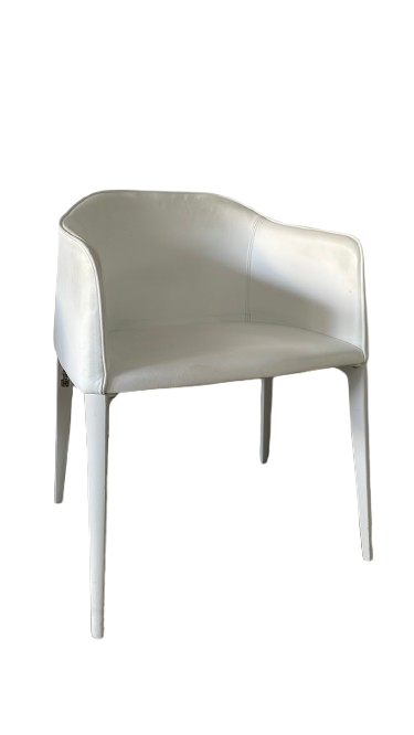 Chaise de réunion avec accoudoirs, coque et dossier plein