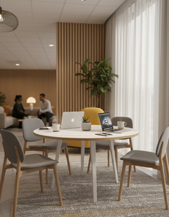 Table de cafétéria ronde