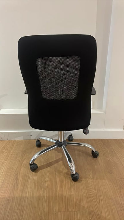 Fauteuil de bureau en tissu avec piètement luge