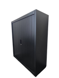 Armoire basse à rideaux 120 cm noir