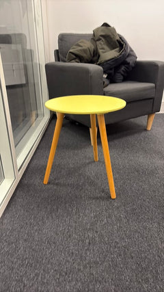Table basse ronde jaune - 3-4