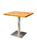 Table de cafétéria 68x68 Chêne foncé Métal