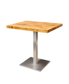 Table de cafétéria 68x68 Chêne foncé Métal