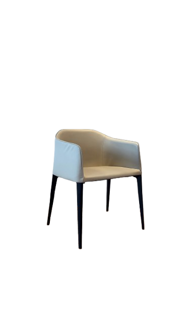 Chaise de réunion en cuir avec accoudoirs