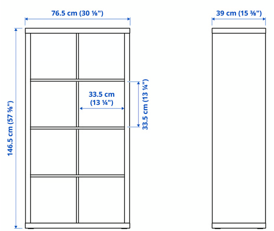 Bibliothèque Kallax IKEA 146.5x76.5