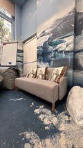 Canapé rectangulaire tissu gris