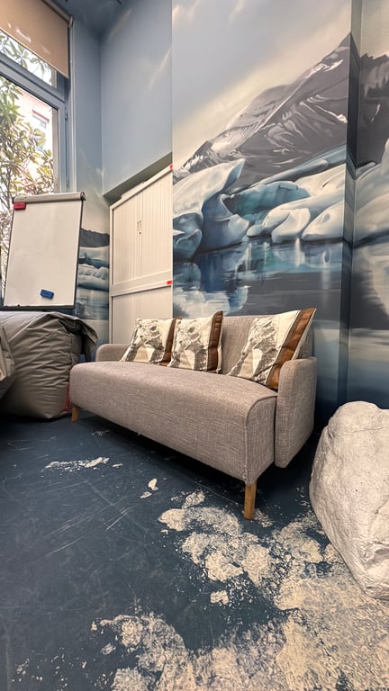Canapé rectangulaire tissu gris
