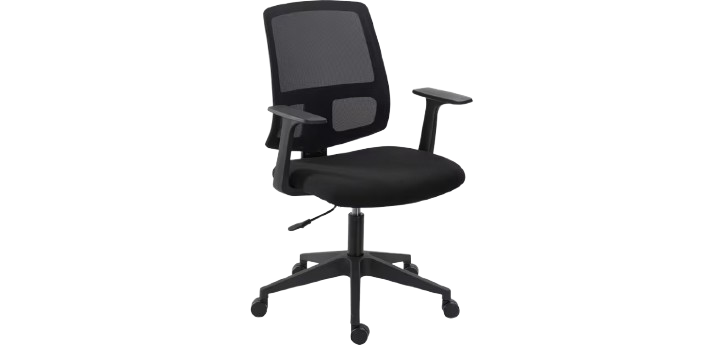 Fauteuil de bureau en tissu noir
