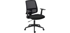Fauteuil de bureau en tissu noir