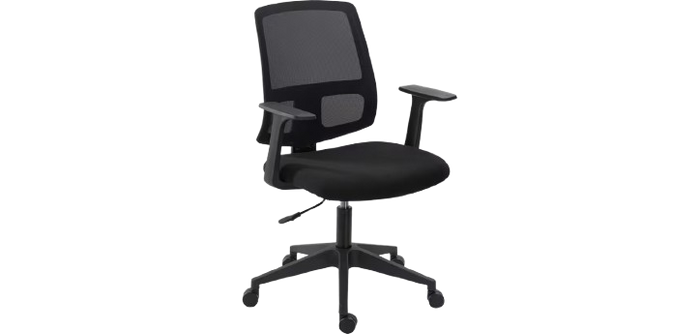 Fauteuil de bureau en tissu noir