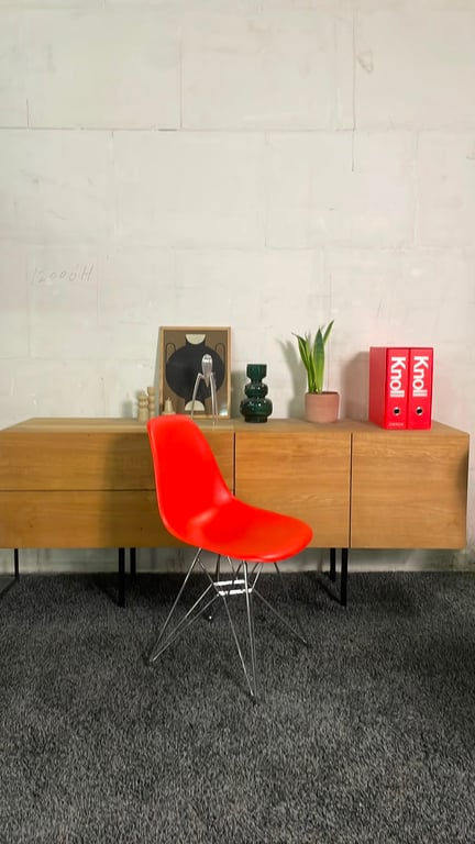 Chaise Vitra Eames Plastic Side Chair Rouge
