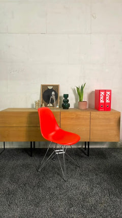 Chaise Vitra Eames Plastic Side Chair Rouge