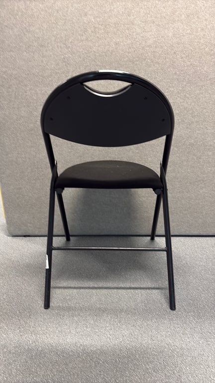 Chaise de réunion pliable en tissu noir