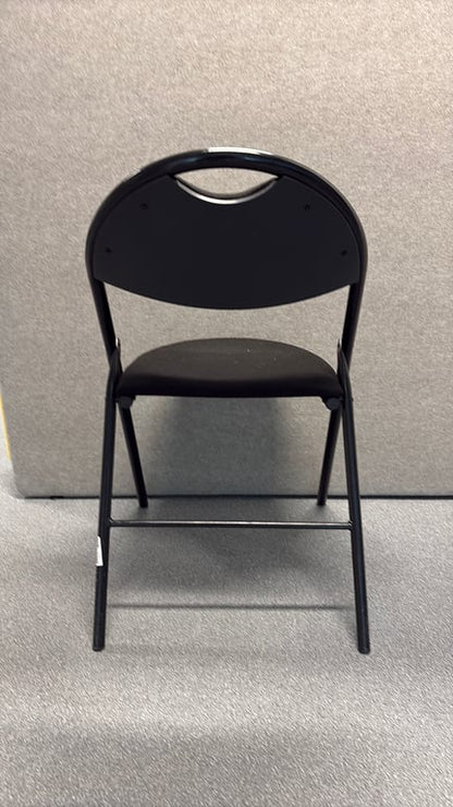 Chaise de réunion pliable en tissu noir