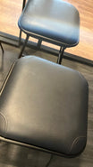 Tabouret haut en cuir et métal