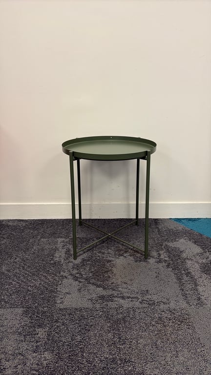 Table basse ronde en métal Vert - 3-4