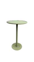 Table haute ronde 70x70 en métal vert
