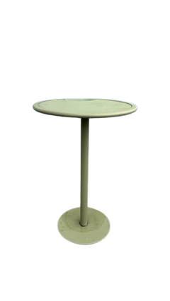 Table haute ronde 70x70 en métal vert