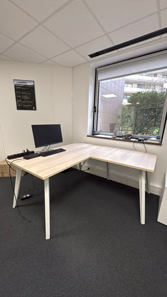 Bureau d'angle 160x160 Steelcase - Droite - 3-4