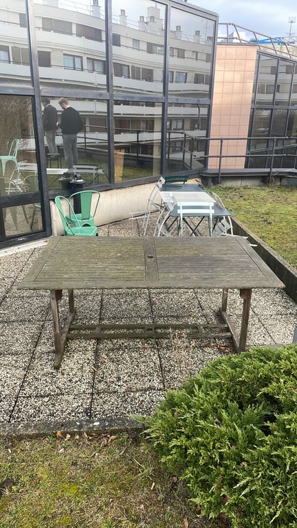 Table rectangulaire d'extérieur 180x110 bois - 3-4