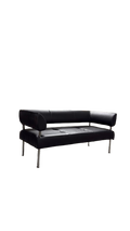 Canapé en cuir noir Sitland