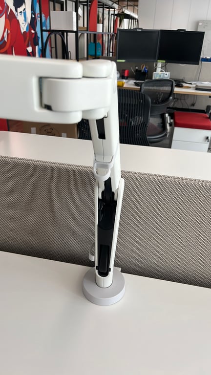 Bras de moniteur réglable blanc - face