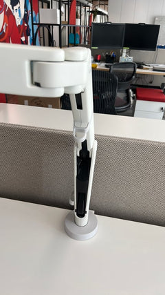 Bras de moniteur réglable blanc - face