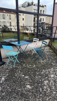 Chaise pliante extérieur bleu - 3-4
