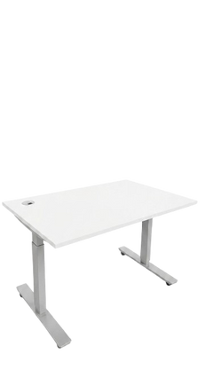 Bureau assis-debout 120x80 reconditionné, mobilier étudiant occasion bureau