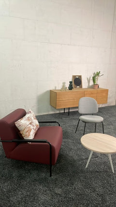 Chaise de réunion en tissu gris