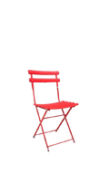 Chaise d'extérieur en métal rouge