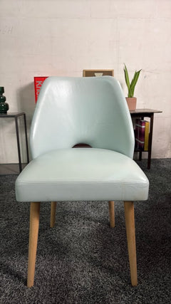 Chaise de cafétéria Collinet Opéra cuir - face