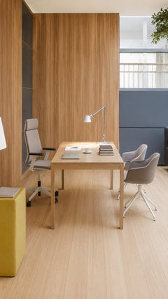 Bureau droit en bois mélaminé
