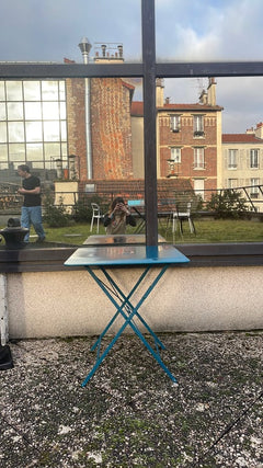 Table d'extérieur rectangulaire 70x70 Métal Havelock Blue - 3-4