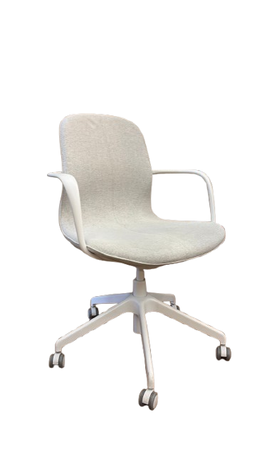 Chaise de réunion avec roulettes et accoudoirs