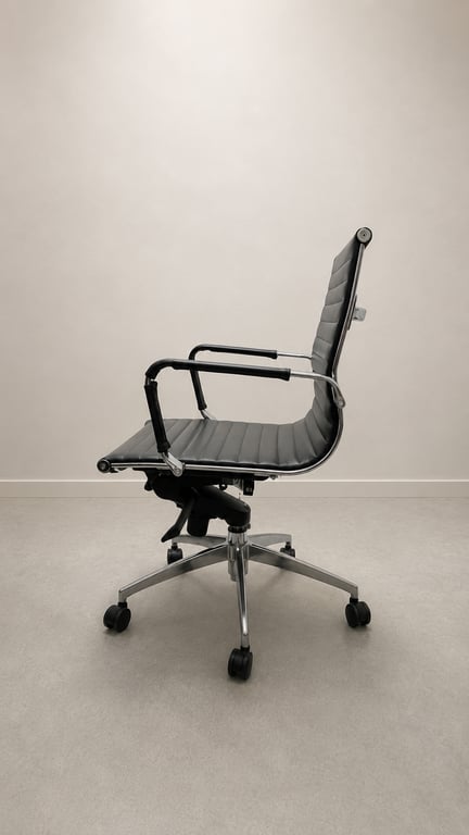 Chaise de réunion en cuir Leixin