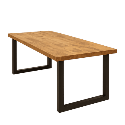 Table de réunion rectangulaire en bois et métal